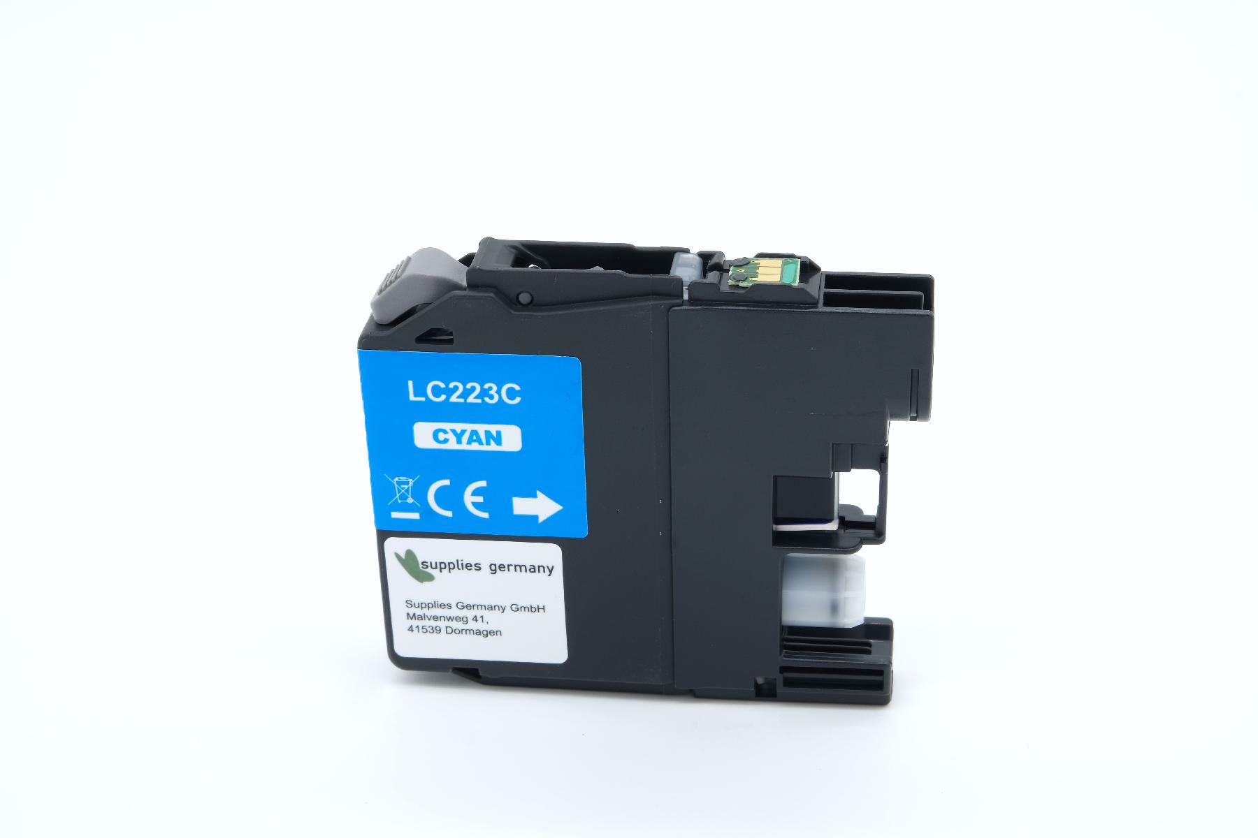 LC223XLC alternativ Tinte cyan für Brother / LC223C / 9ml