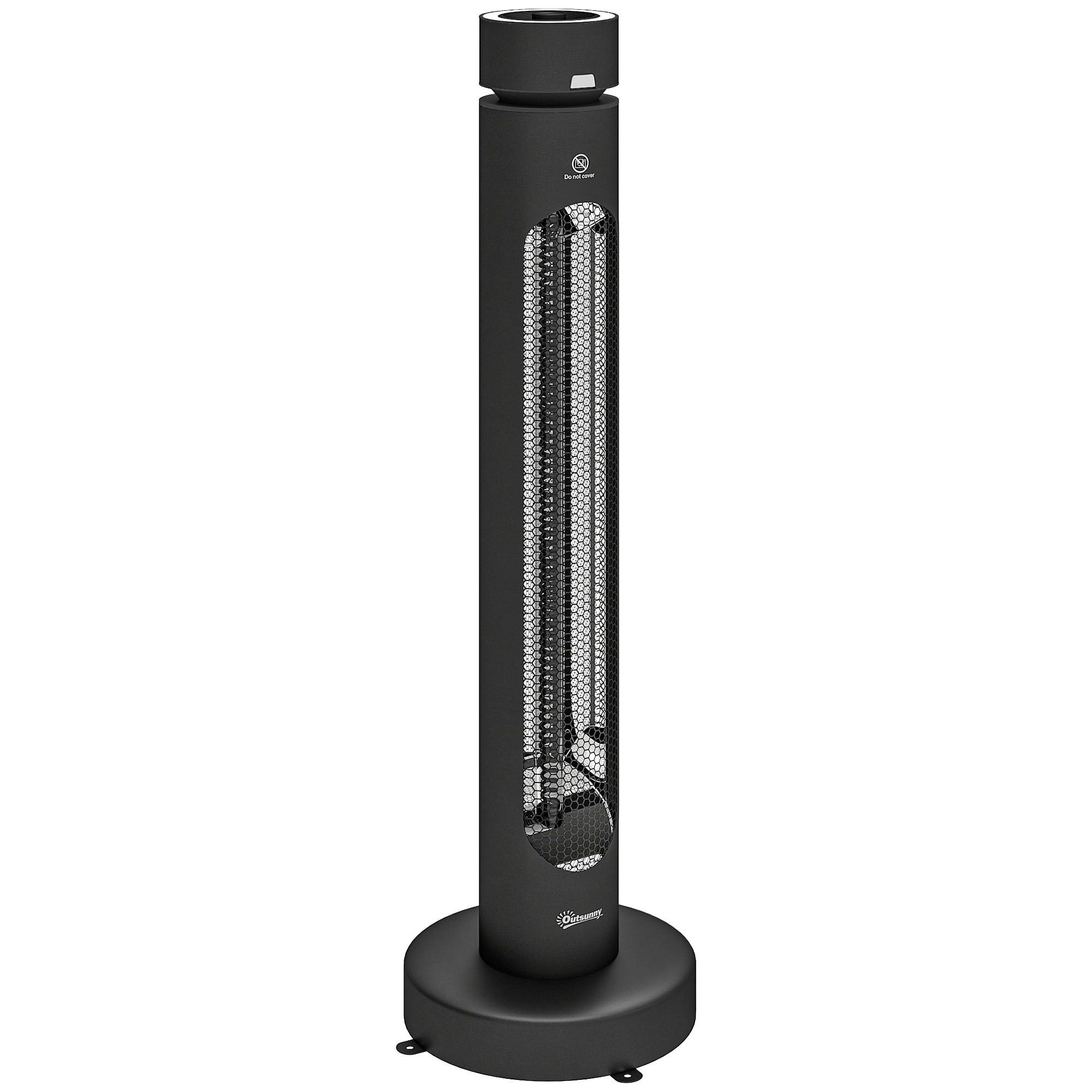 Infrarot Heizstrahler 2000W Carbonfaser oszillierender Standheizstrahler mit Fernbedienung 8 Heizstufen Schutzhülle