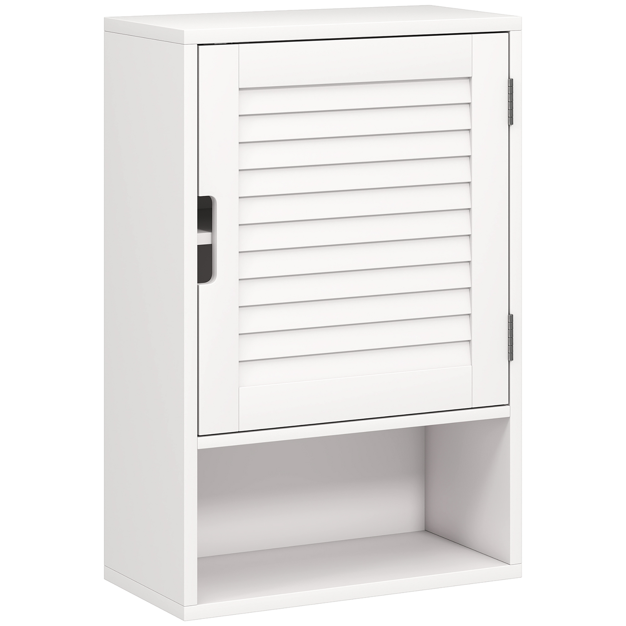 Badezimmerschrank Hängeschrank Wandschrank Badschrank mit 1 Tür, verstellbaren Ablagen 40 x 20 x 60 cm Weiß