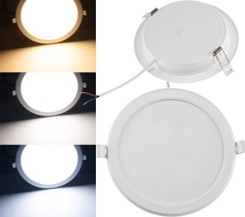 LED Licht-Panel "CKP-16 CCT" / 230V, 16W, 3000/4000/6200K, Ø 170mm