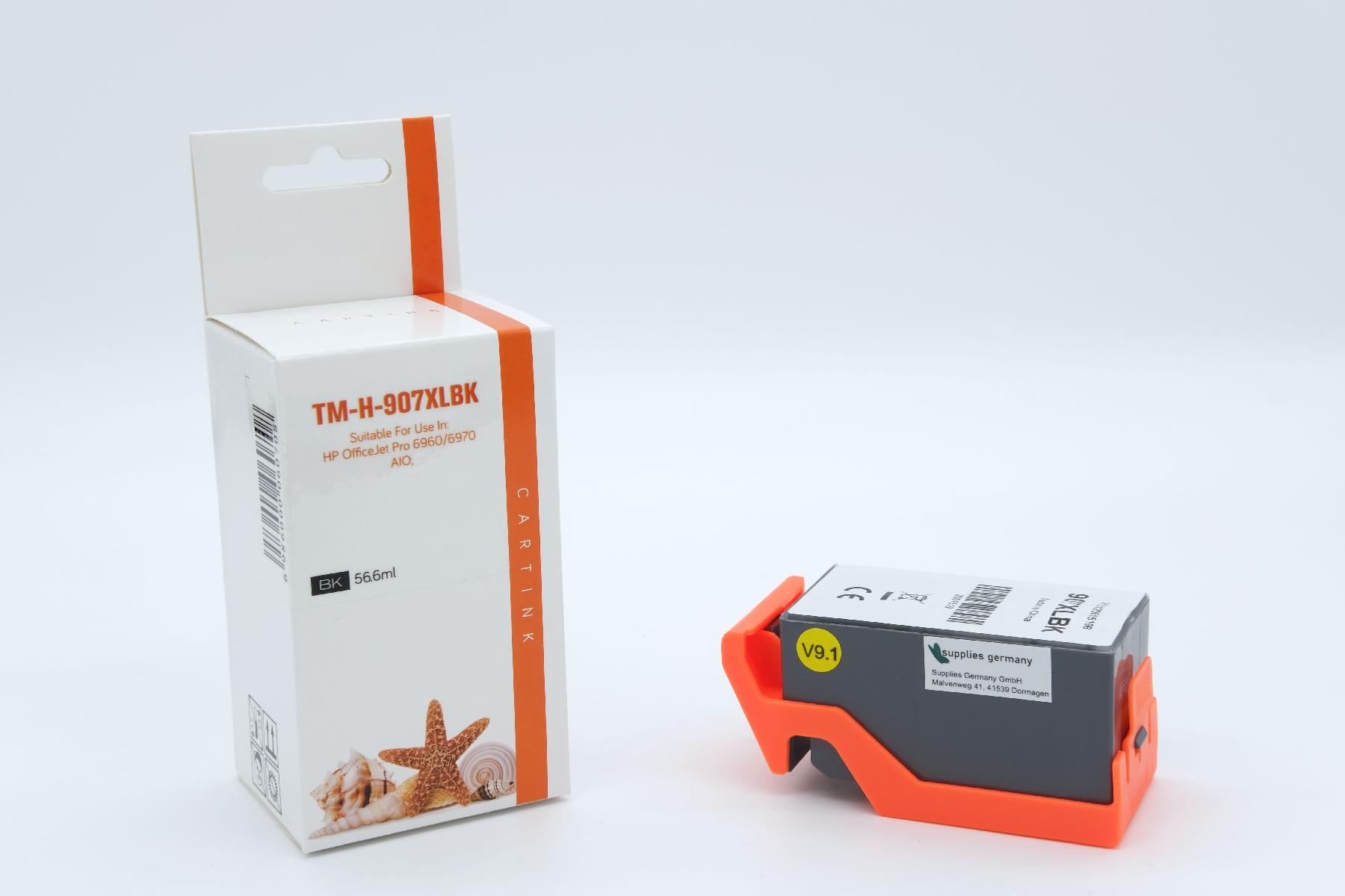 907XLBK Refill Tinte black für HP / T6M19AE / 43ml