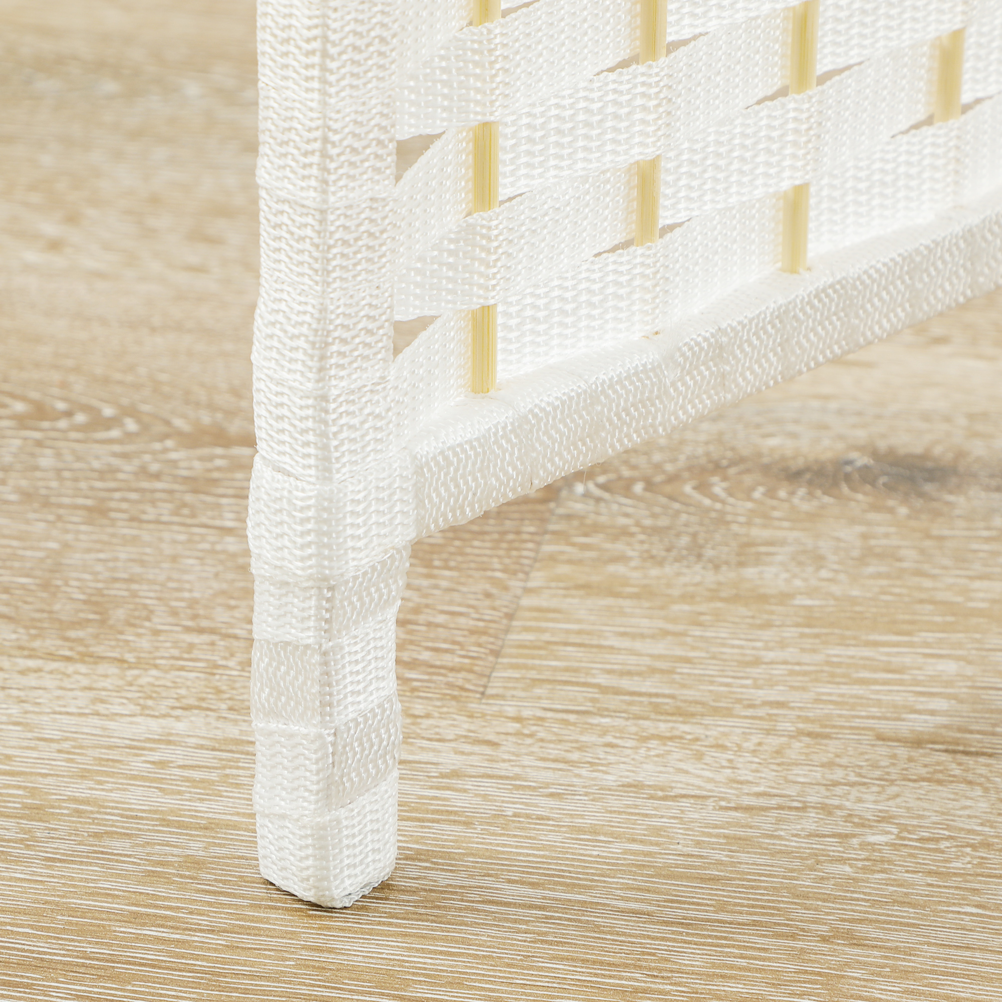 6-teiliger Raumtrenner, Faltbarer Sichtschutz, Sichtschutzwand für Wohnzimmer, Schlafzimmer, Homeoffice, Weiß