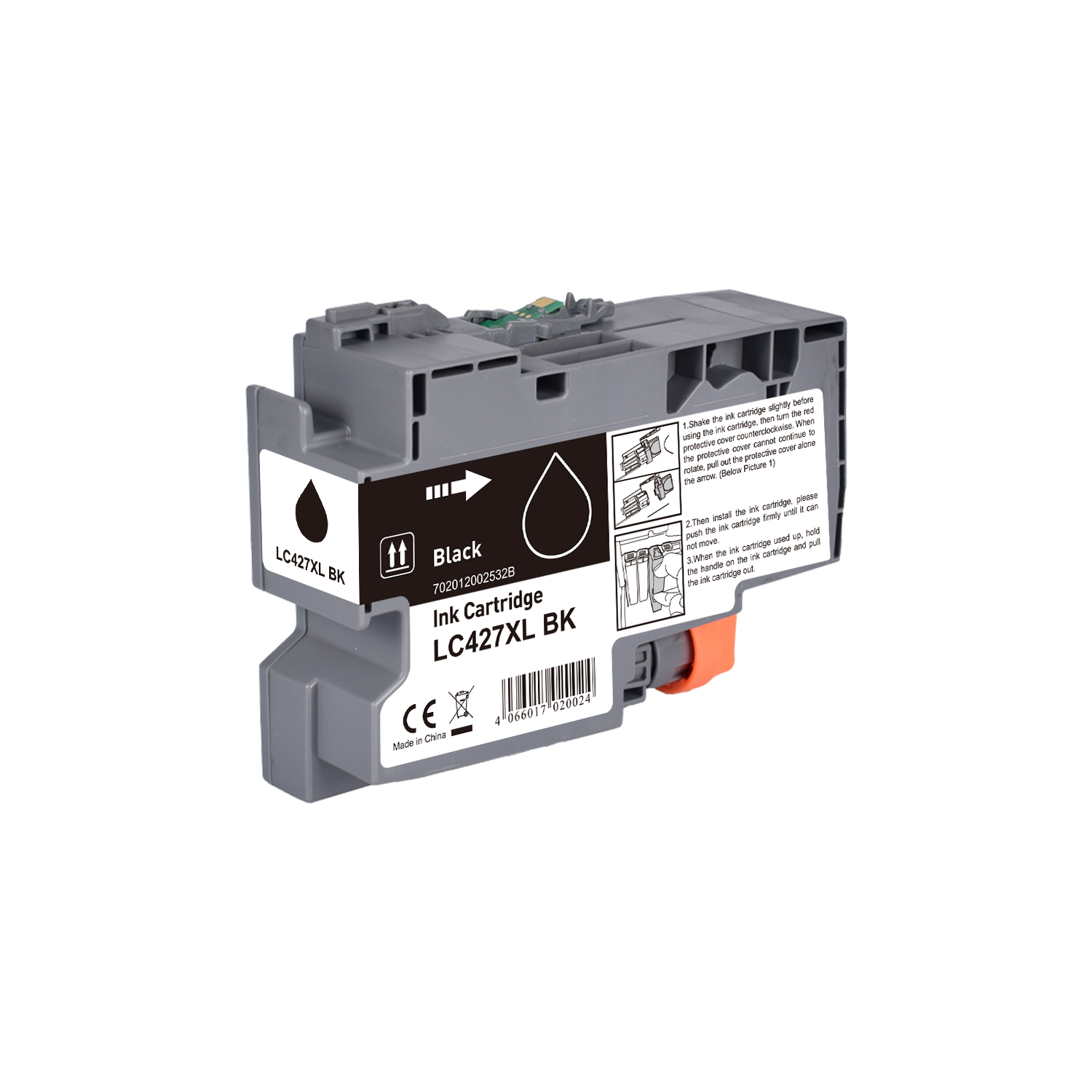 LC427XLBK alternativ (Pigment) Tinte black für Brother / LC427XLBK / 124ml