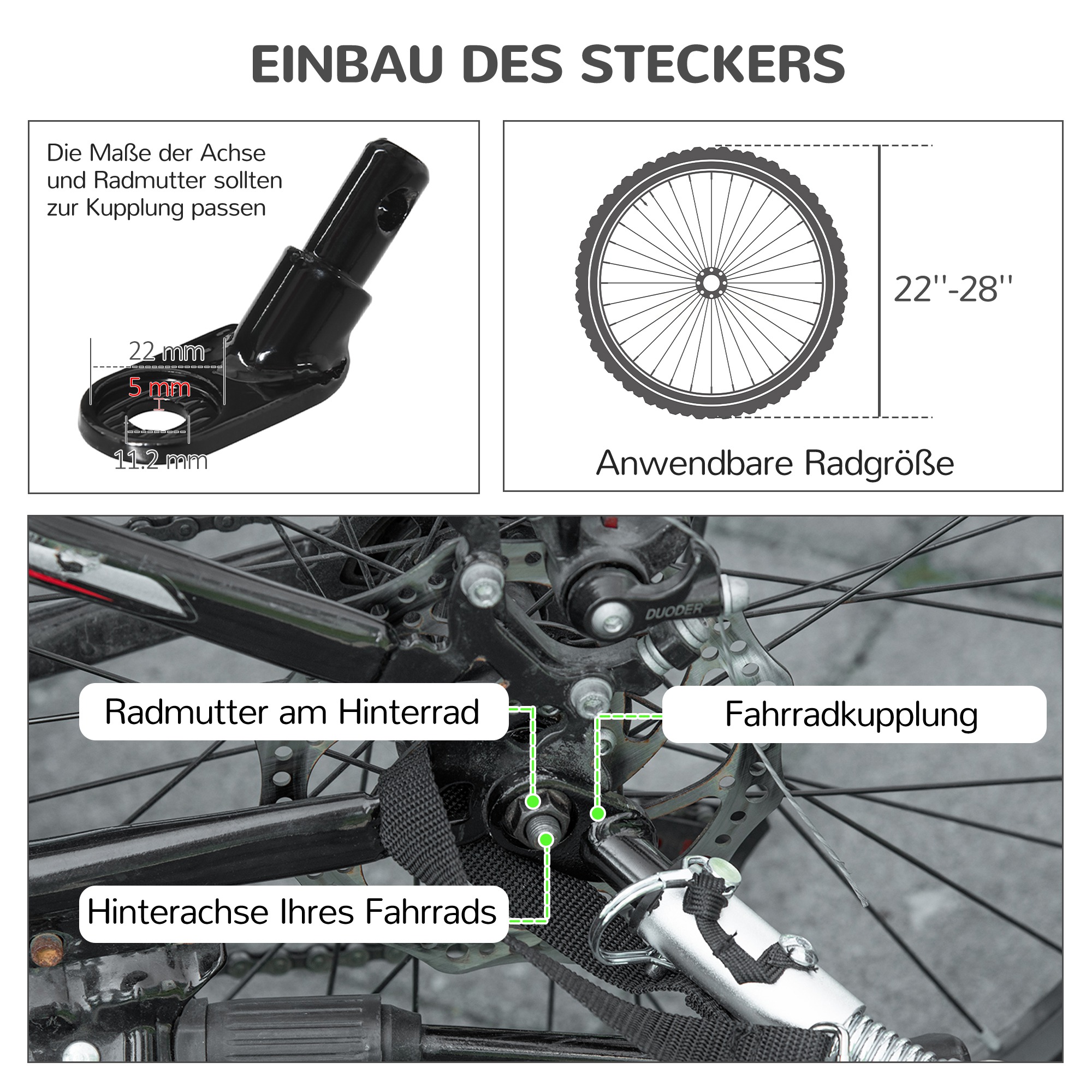 2-in-1 Hundebuggy Hundejogger Fahrradanhänger bis 20kg 2 Reflektoren 1 Sicherheitsleine 150 x 68 x 95 cm Grün