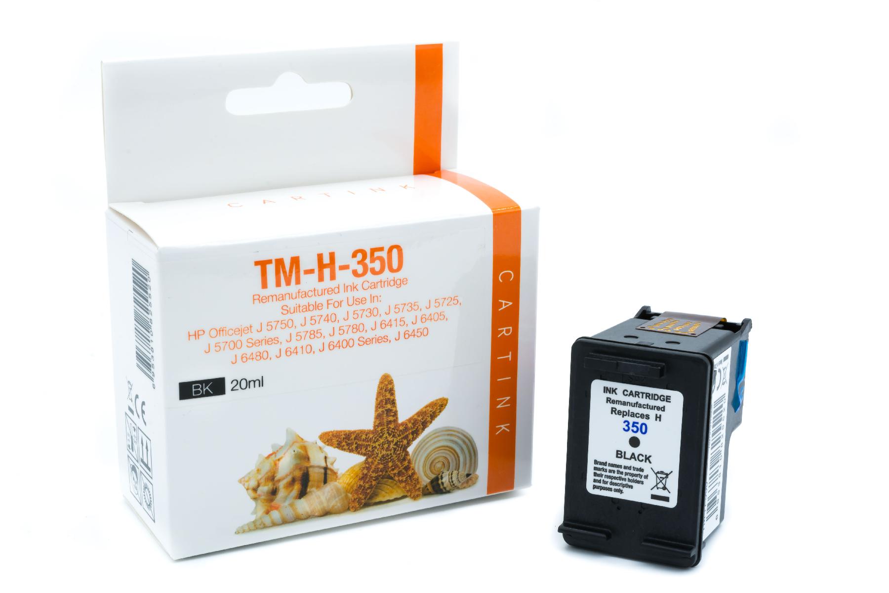 350HC Refill Tinte schwarz für HP / CB335EE / 20ml