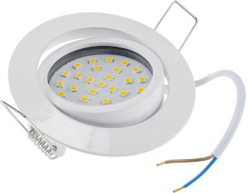 LED-Einbauleuchte "Flat-32" warmweiß / 80x32mm, 5W, 590lm, weißes Gehäuse