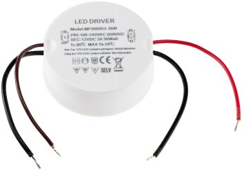 LED-Trafo "CT-36E", 1,0-36W, rund / 64mm Ø, 230V auf 12V= Konstantspannung