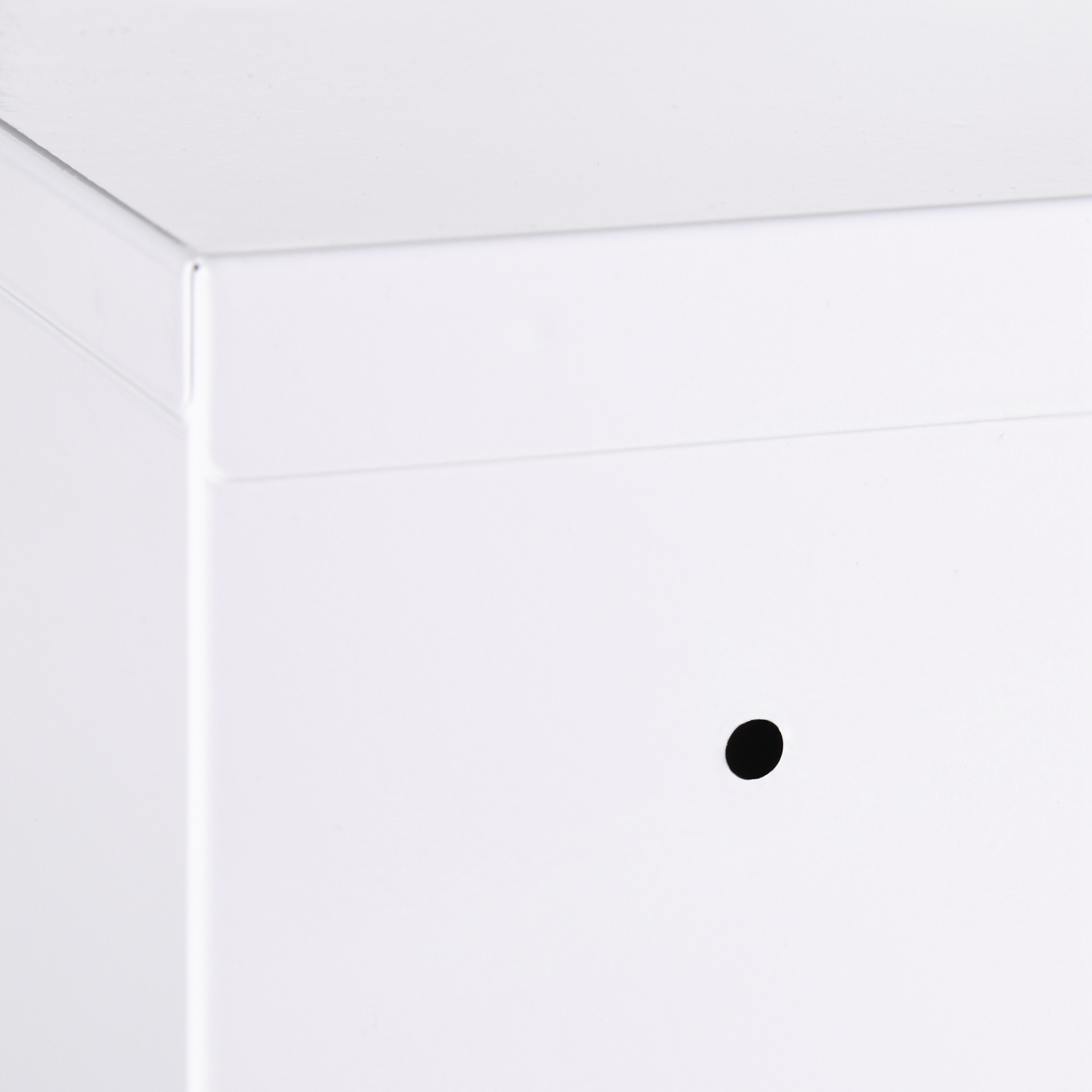 Medizinschrank, abschließbar, Einlegeböden, Stahlgehäuse, 30x14x46 cm, Weiß