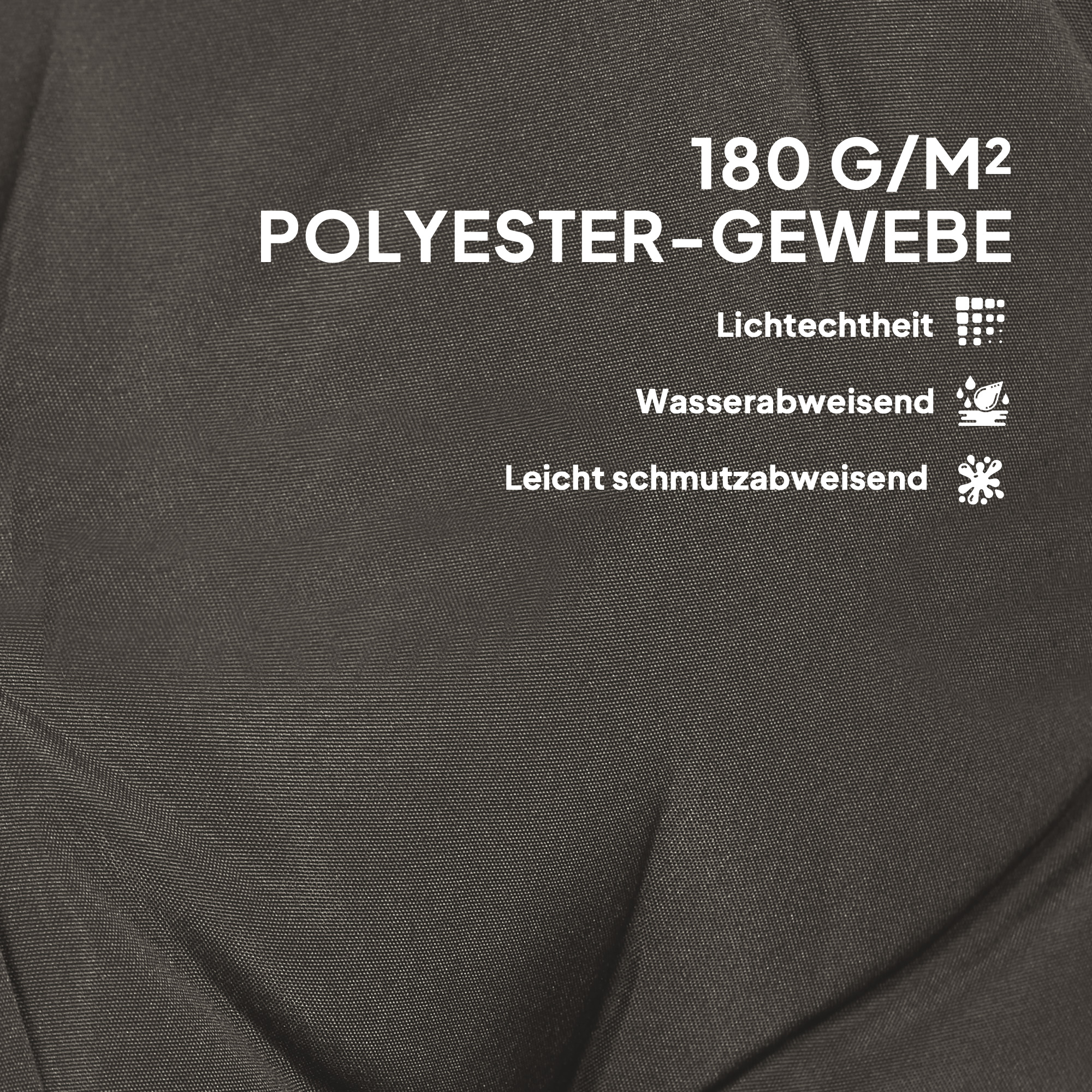 4er Set Sitzkissen 108 x 50 x 5 cm Stuhlkissen mit Bändern, Outdoor Indoor Sitzauflage Dunkelgrau