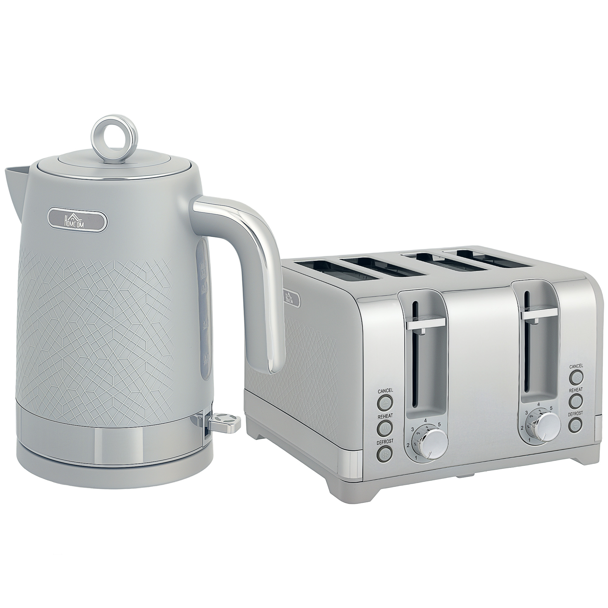 Wasserkocher- und Toaster-Set, 1,7L 2200W Schnellkoch-Wasserkocher mit Thermostat