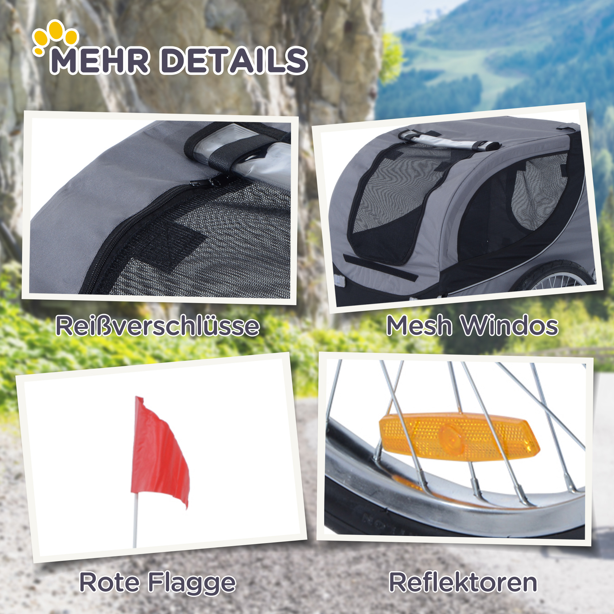 Hundeanhänger Fahrradanhänger bis 20kg - aus Rücksendung - 1 Stk. verfügbar