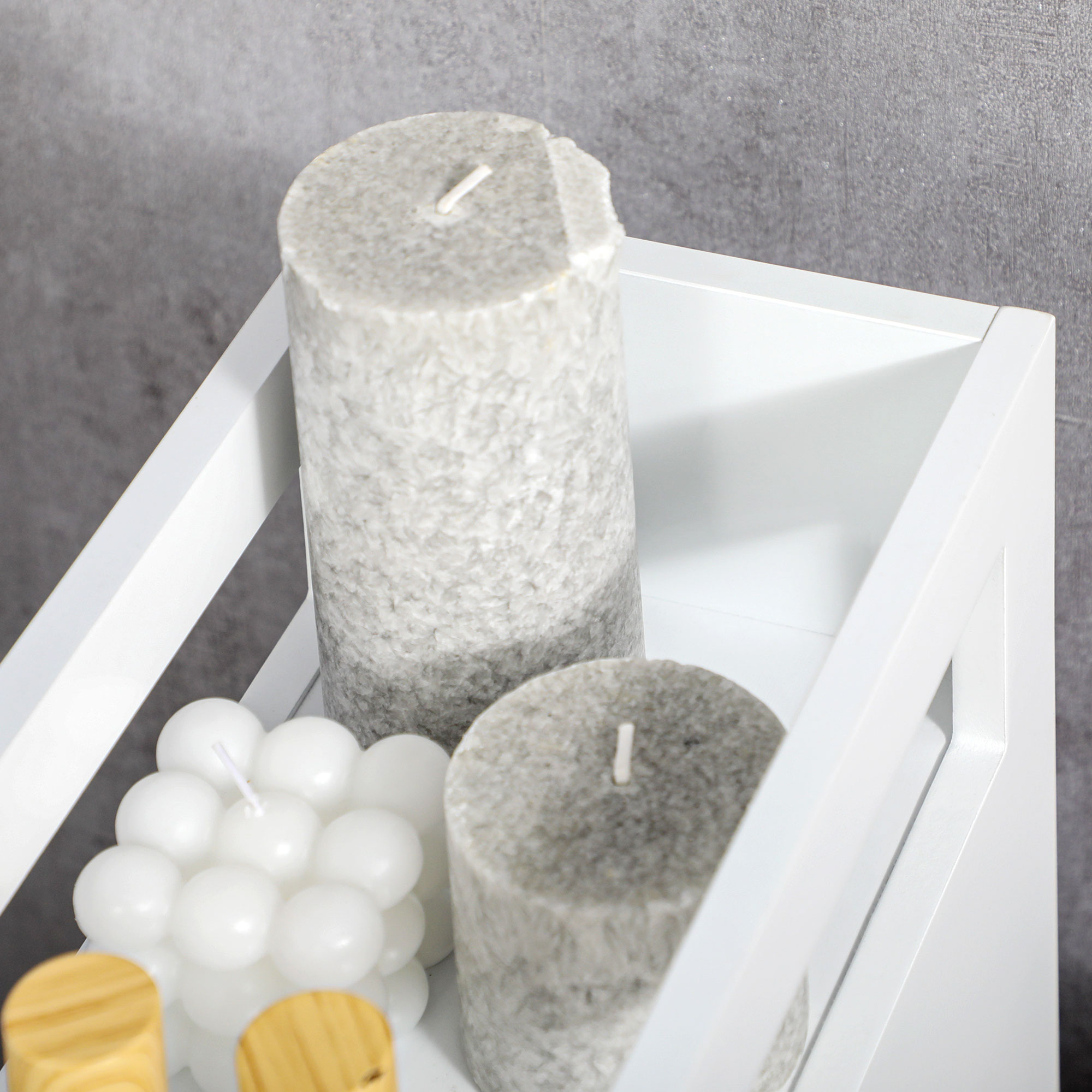 Nischenwagen Badschrank Rollschrank, schmales Design, zwei Schubladen, vier Räder, weiß, 16 x 49,5 x 66 cm