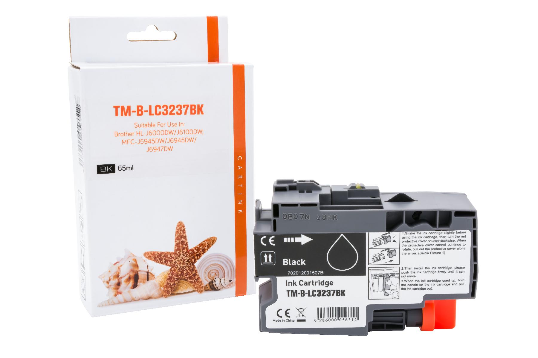 LC3237schwarz alternativ Seestern Tinte schwarz für Brother / LC3237schwarz / 3.000 Seiten LC3237schwarz alternativ Seestern Tinte schwarz für Brother / LC3237schwarz / 3.000 Seiten