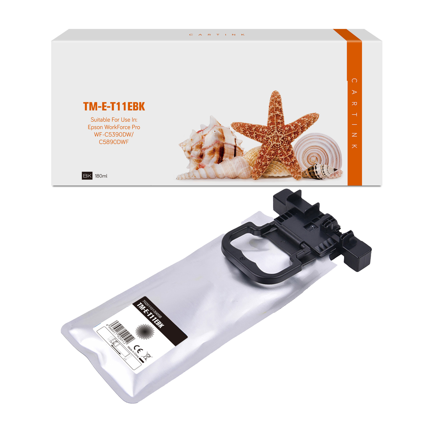 T11Eschwarz alternativ Seesterne Tinte schwarz für Epson / C13T11E140 / 10.000 Seiten T11Eschwarz alternativ Seesterne Tinte schwarz für Epson / C13T11E140 / 10.000 Seiten