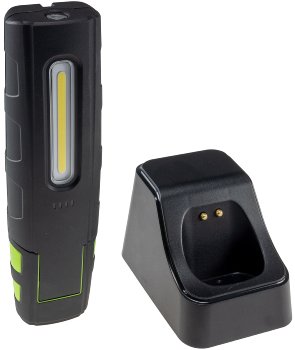 LED Stableuchte mit Akku "FlexiLED 880" / Ladeschale, Magnetfuß,10W, 880lm,IP67