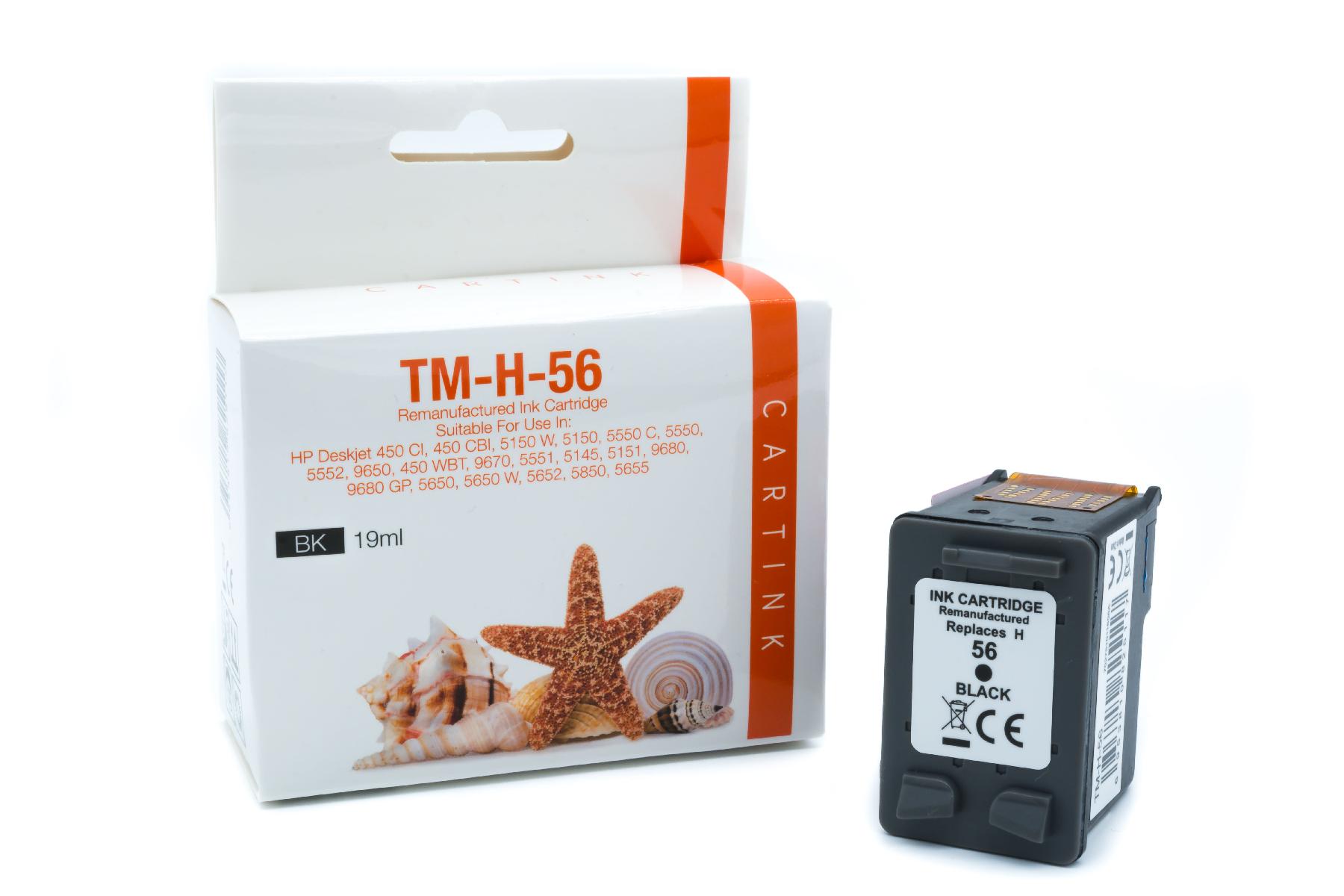 56A Refill Tinte schwarz für HP / C6656A / 19ml 56A Refill Tinte schwarz für HP / C6656A / 19ml