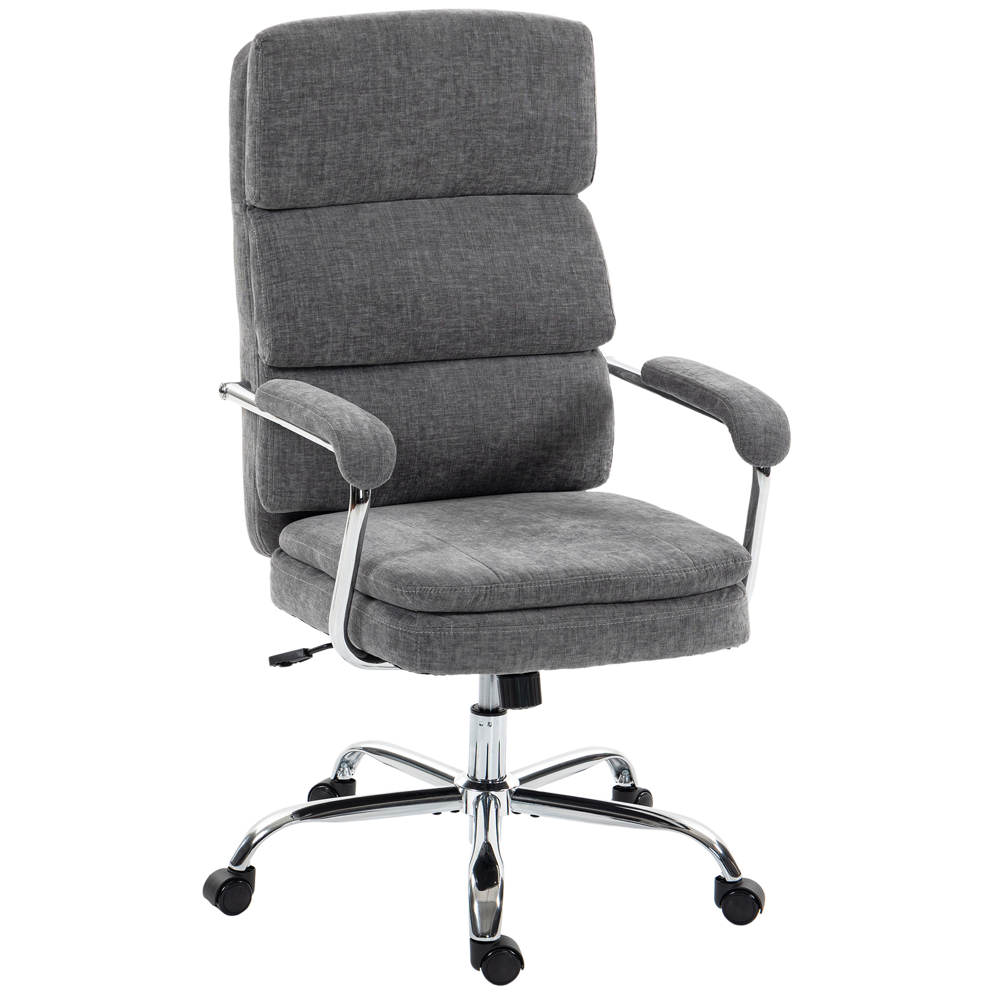 Home Office Bürostuhl, höhenverstellbarer 360° drehbarer Schreibtischstuhl für das Homeoffice, Grau
