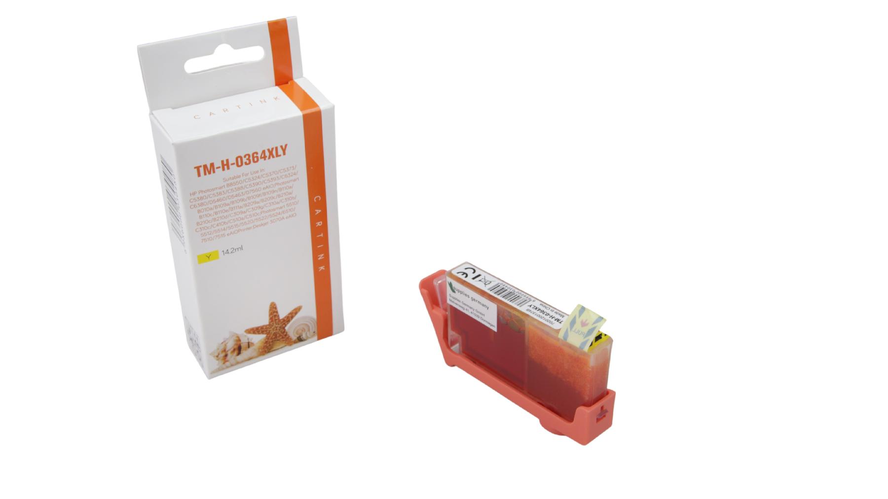 364Y alternativ Seestern Tinte gelb für HP / CB325EE / 14,2ml / mit Chip 364Y alternativ Seestern Tinte gelb für HP / CB325EE / 14,2ml / mit Chip