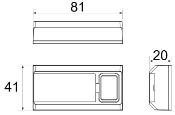Funk-Klingeltaster "Pilota Porta" IP55 / mit Namensfeld, Batteriebetrieb