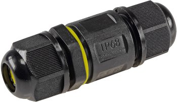 Kabelverbinder 3-polig, IP68, 450V/24A, Schraubanschluss, für Kabel Ø 6-11mm Kabelverbinder 3-polig, IP68, 450V/24A, Schraubanschluss, für Kabel Ø 6-11mm