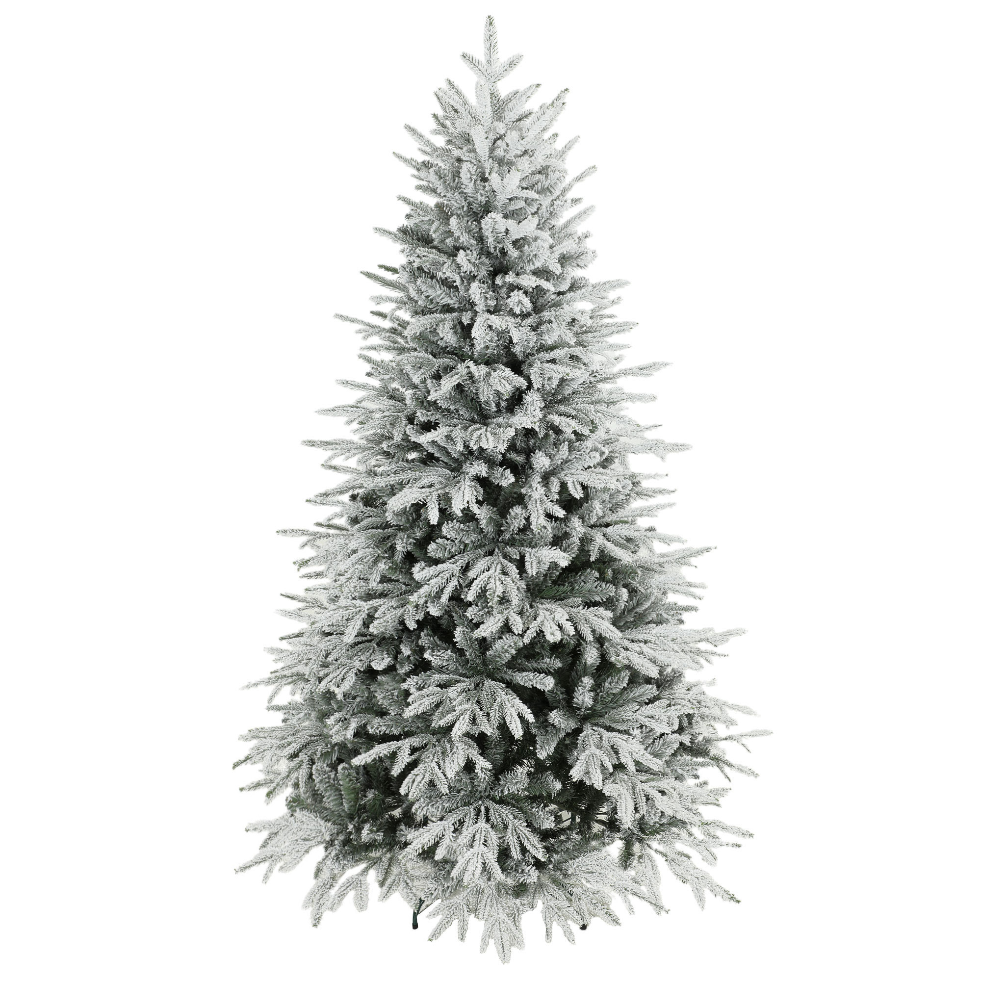 schneebeflockter Weihnachtsbaum 180 cm mit 1920 Spitzen, Klappsystem, künstlich, voll