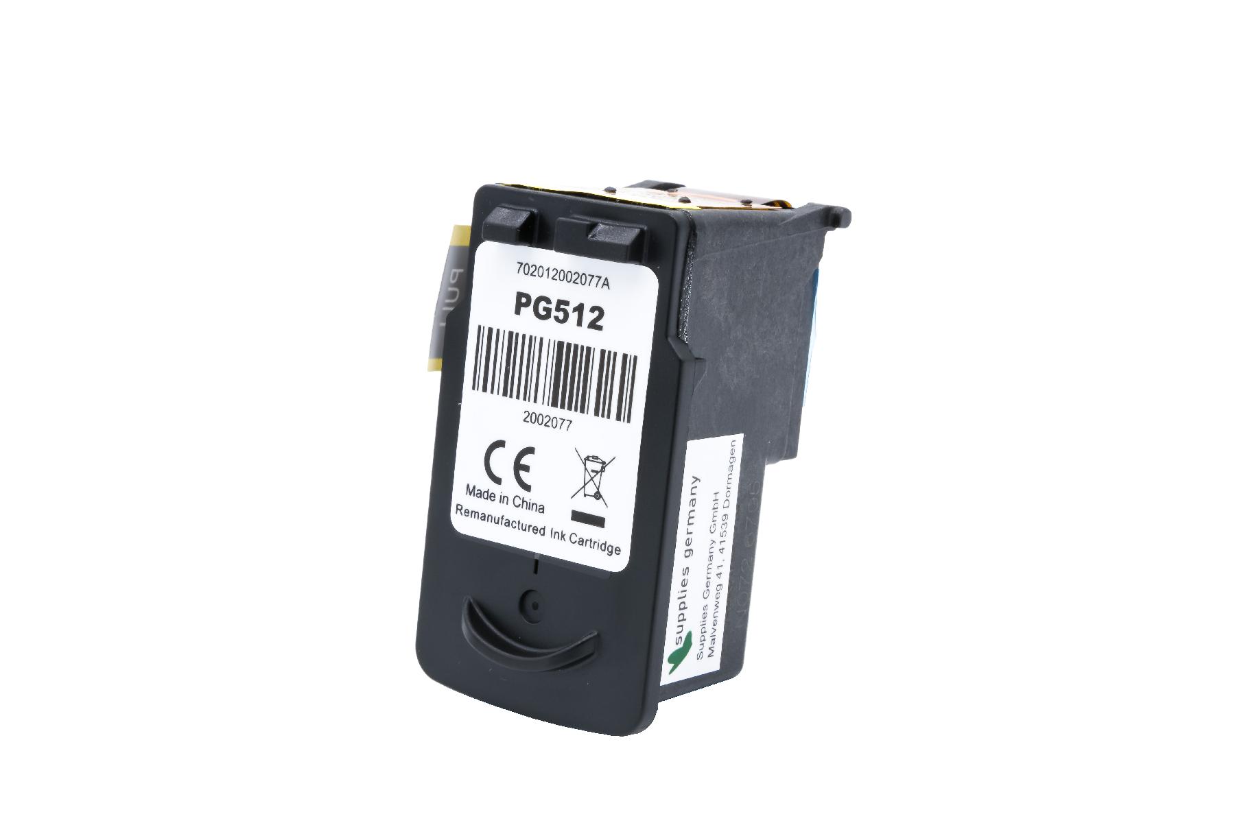 PG512 alternativ Tinte schwarz für Canon / 2969B001 / 15ml