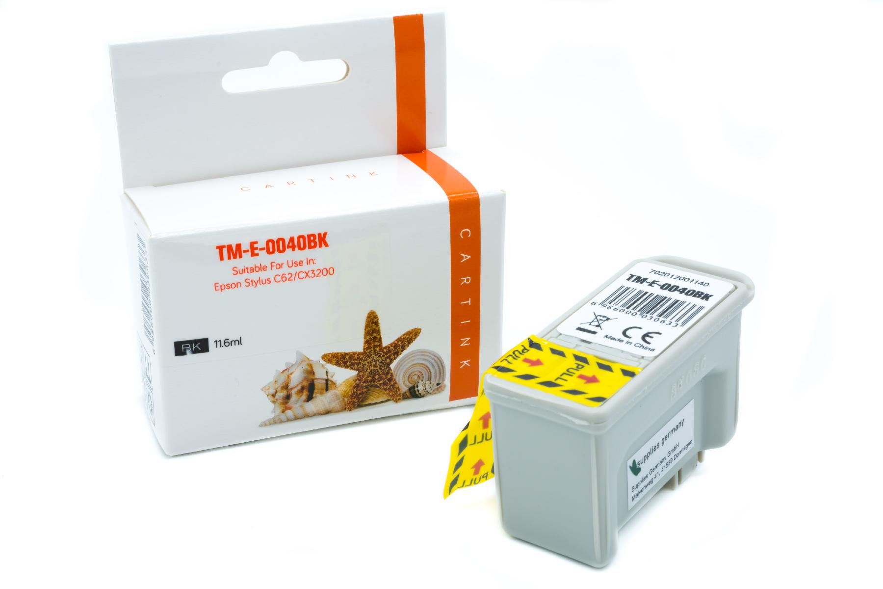 T040 alternativ Seestern Tinte schwarz für Epson / C13T04014010 / 17ml T040 alternativ Seestern Tinte schwarz für Epson / C13T04014010 / 17ml