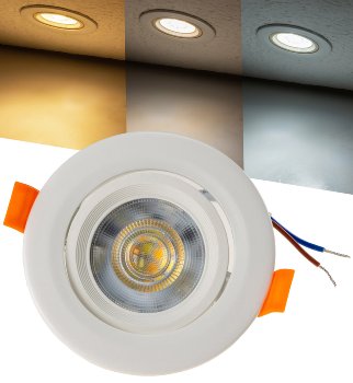 LED-Einbauleuchte "Flat-36 CCT" / 5W, 3000/4000/6500K, schwenkbar