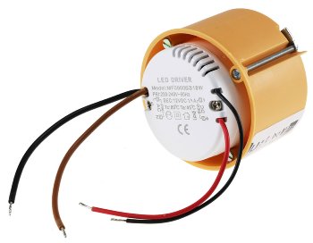 LED-Trafo "CT-18E", 0,5-18W, rund / 55mm Ø, 230V auf 12V= Konstantspannung