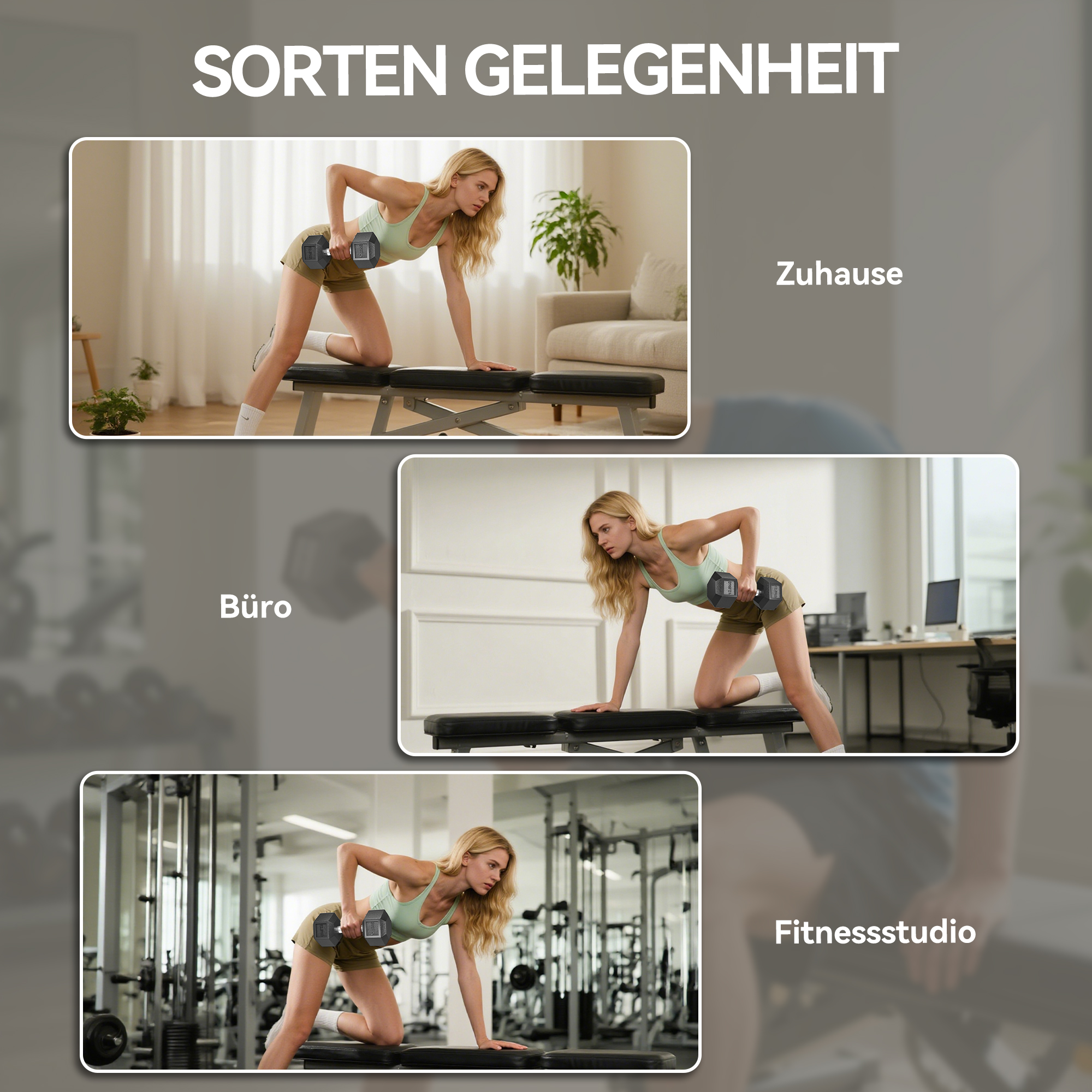 Hanteln mit gerändeltem Griff, Kurzhantel aus Gusseisen, 2 x 12,5 kg für Zuhause, Fitnessstudio, Krafttraining