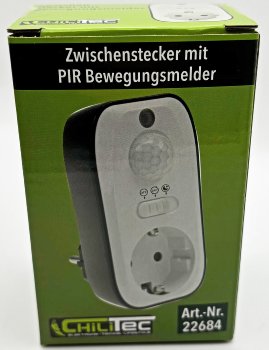 Zwischenstecker mit Bewegungsmelder, 8m Reichweite , 230V/1200W