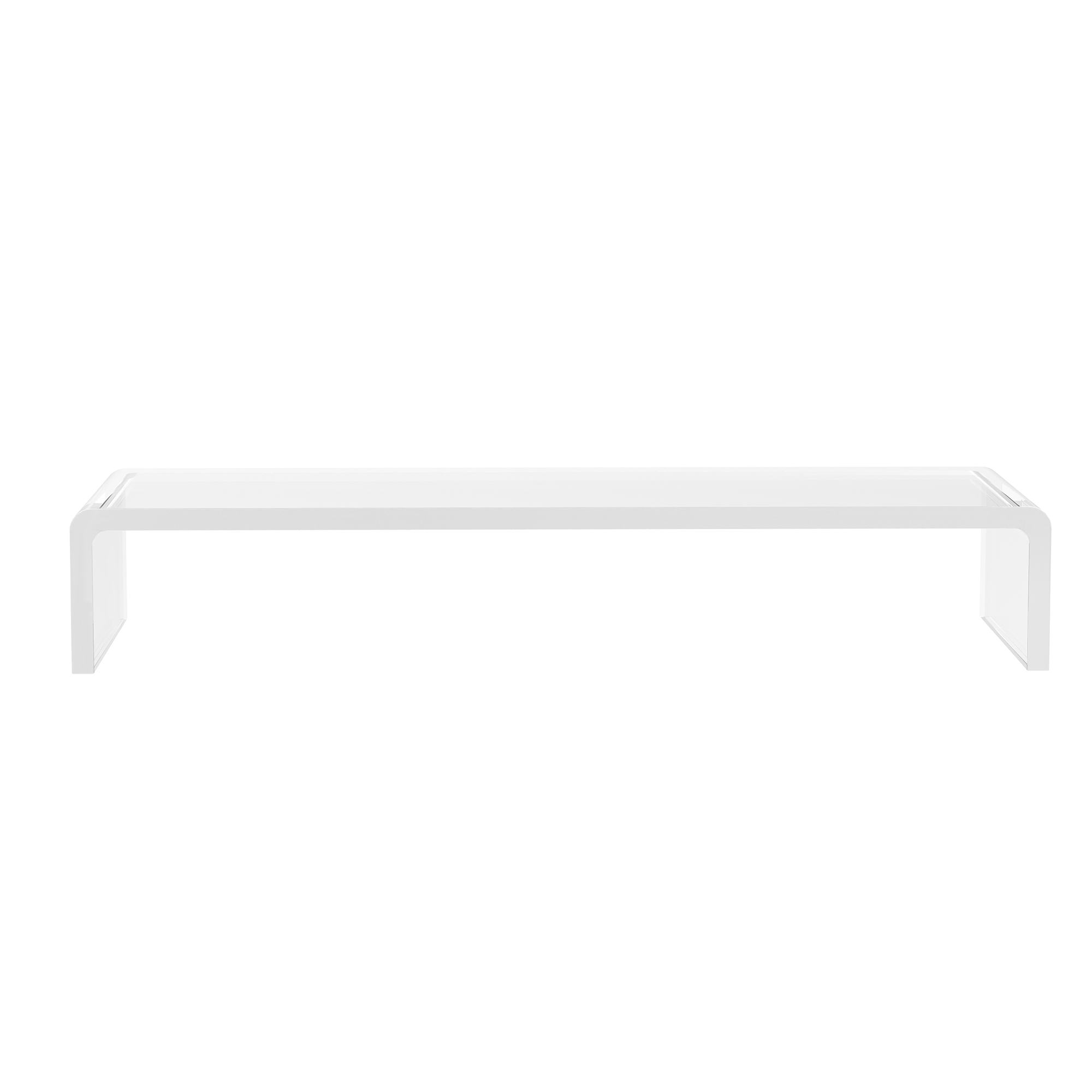 Monitorständer Bildschirmständer für Laptop Computer Notebook PC ergonomisch Acryl Transparent 53 x 19 x 9 cm