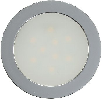 LED Einbauleuchte "EBL Slim WW" / IP67,1W, 50lm, Alu matt, warmweiß, Ø55mm