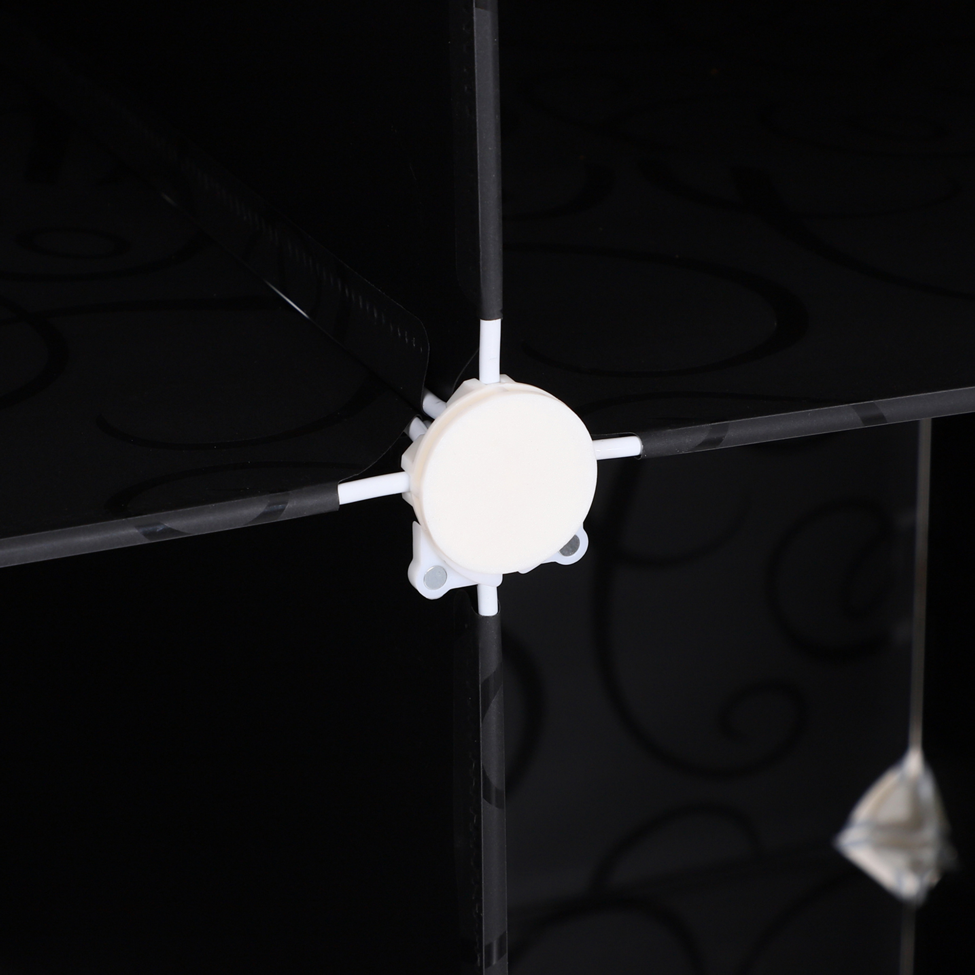 DIY Kleiderschrank Regalsystem mit 2 große und 9 kleinen Würfeln DIY-Würfelregal, Schuhregal, Aufbewahrungsregal für Büchern Spielzeug Schwarz 111 x 47 x 145 cm