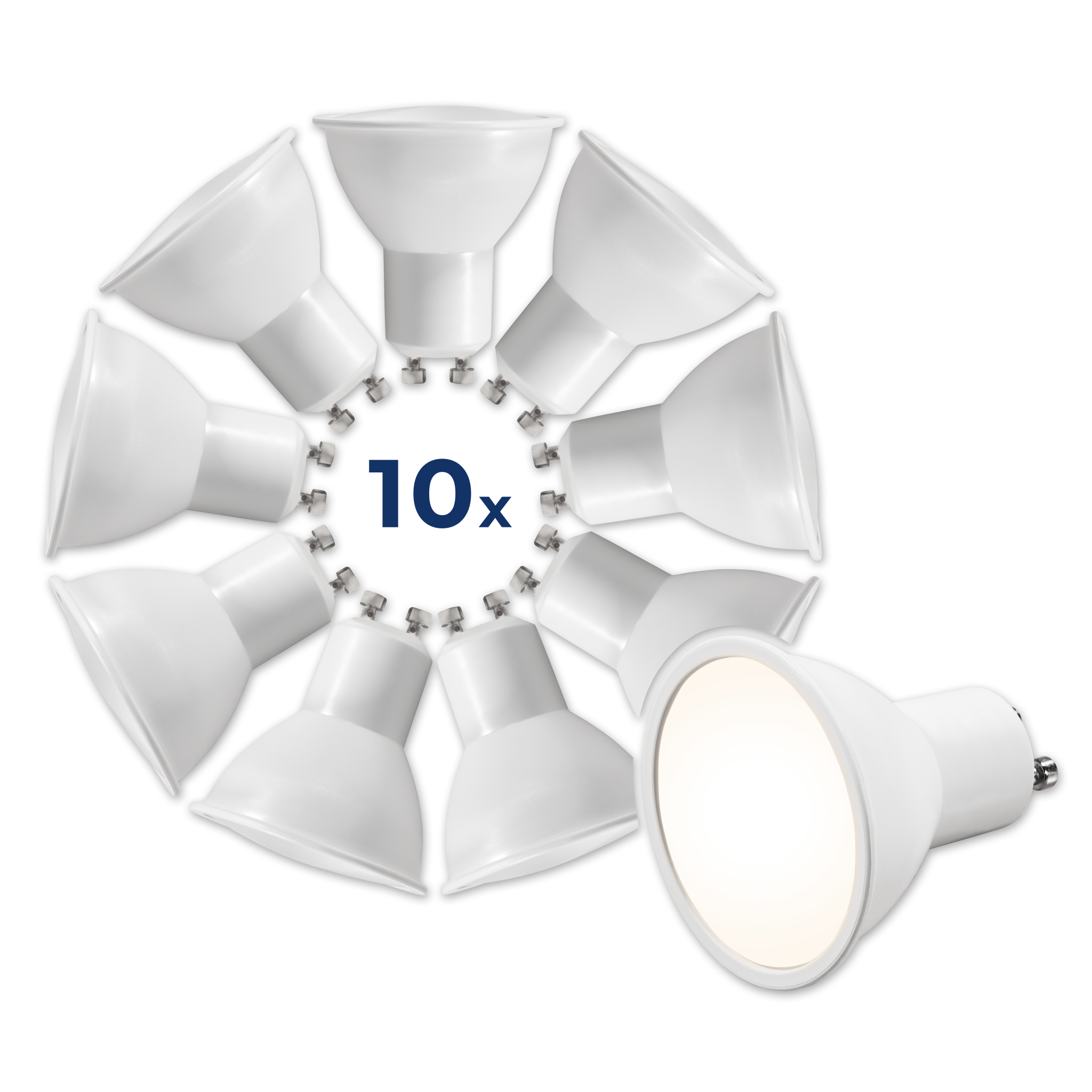 LED-Strahler McShine ''MS-60-10'' GU10, 6W, 510lm, 4000K, neutralweiß, 10er-Pack