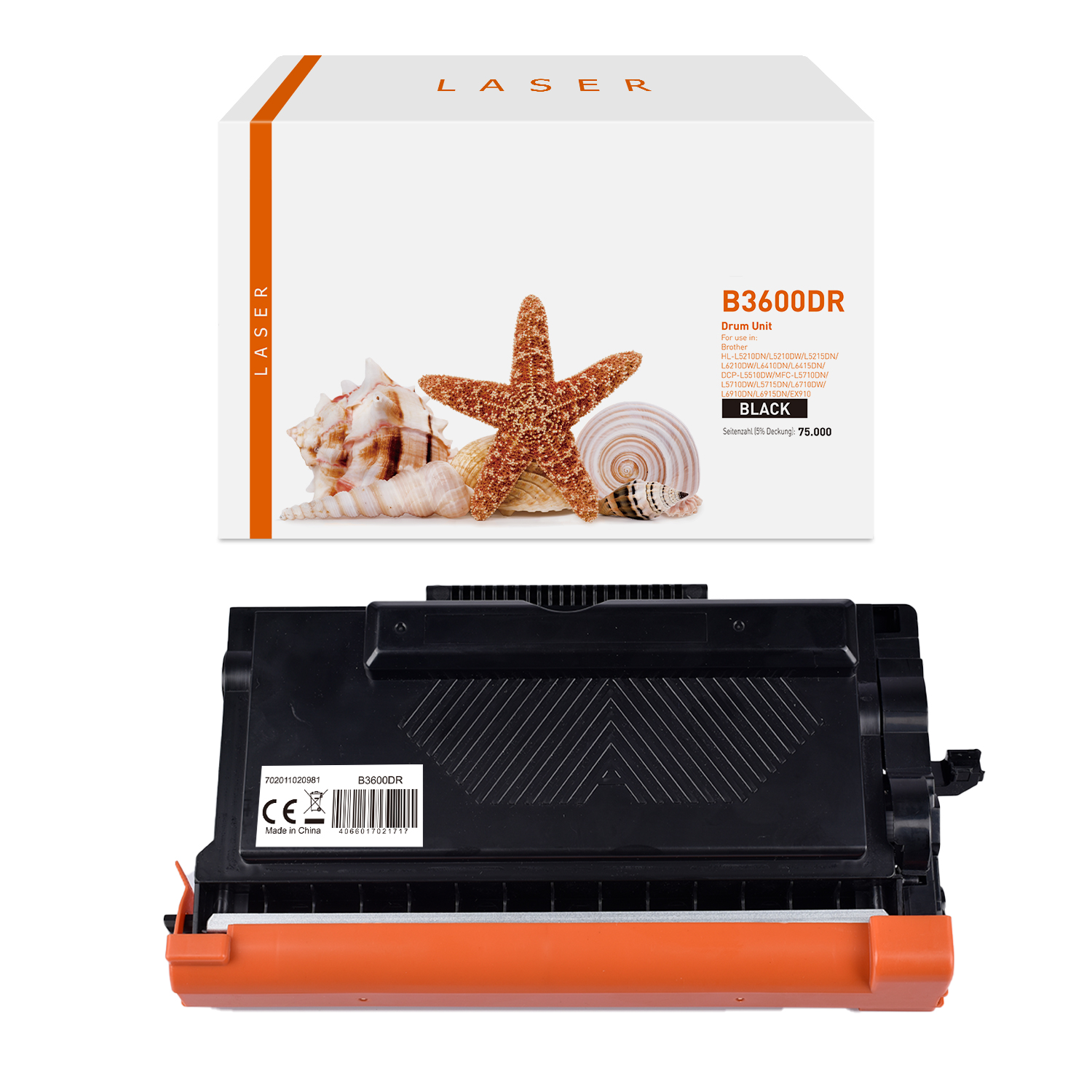 DR3600 alternativ Trommel black für Brother / DR3600 / 75.000 Seiten