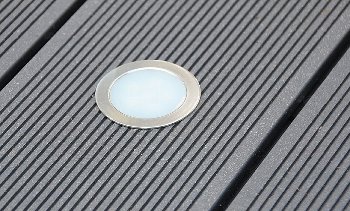 LED Einbauleuchte "EBL Slim WW" / IP67,1W, 50lm, Alu matt, warmweiß, Ø55mm