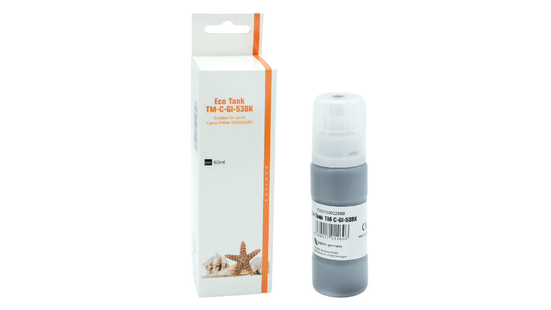 GI53schwarz Eco Tank Nachfüllflasche schwarz für Canon / 4699C001 / 60ml GI53schwarz Eco Tank Nachfüllflasche schwarz für Canon / 4699C001 / 60ml