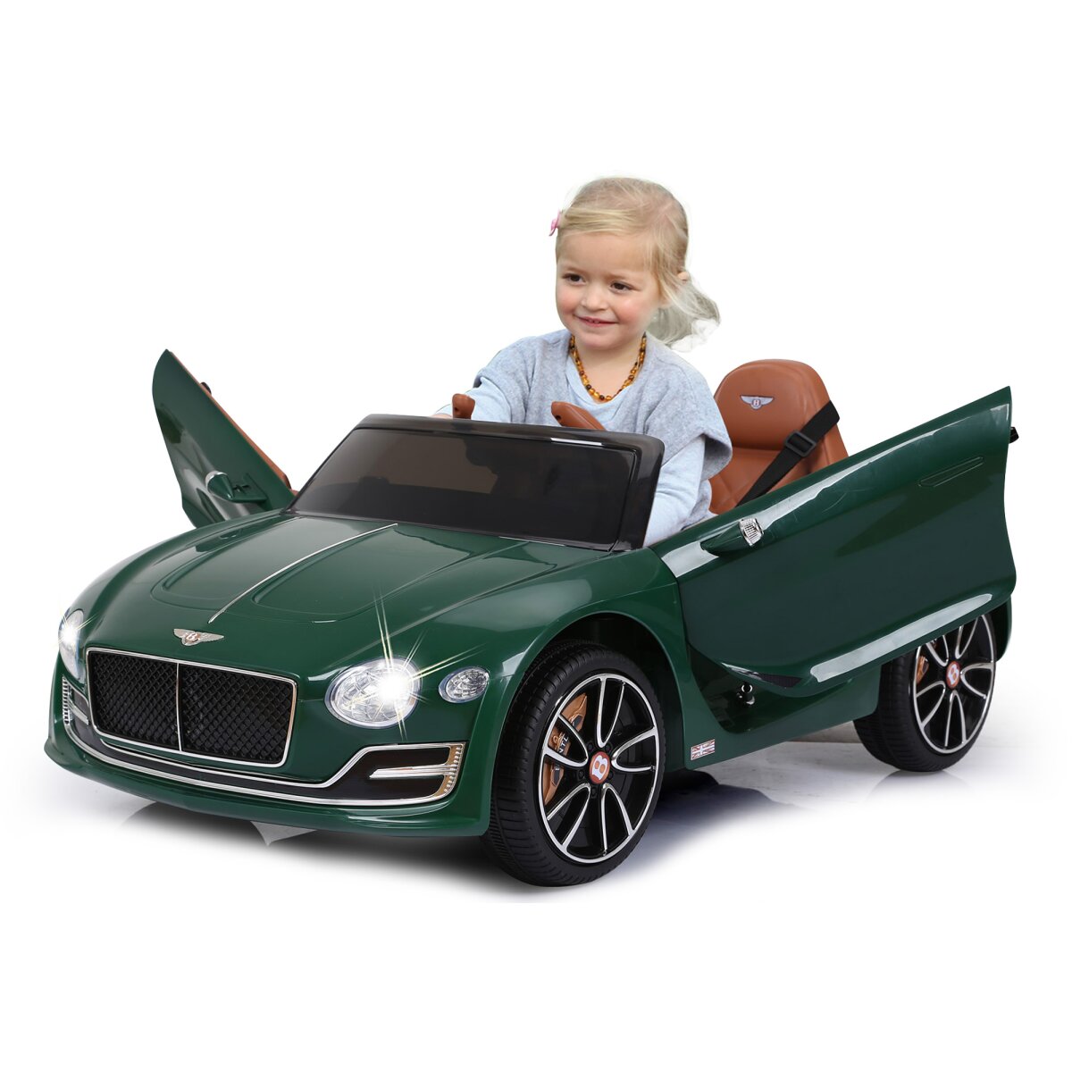 Kinderfahrzeug Bentley EXP12 grün, 2 Gang, Licht, Flügeltür
