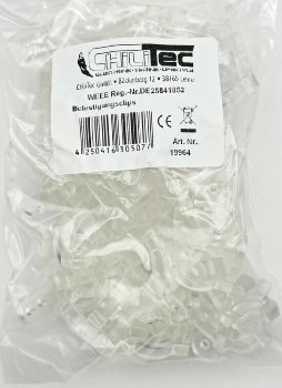 LED-Lichtschlauch Befestigungsclips / anschraubbar, 50er-Beutel