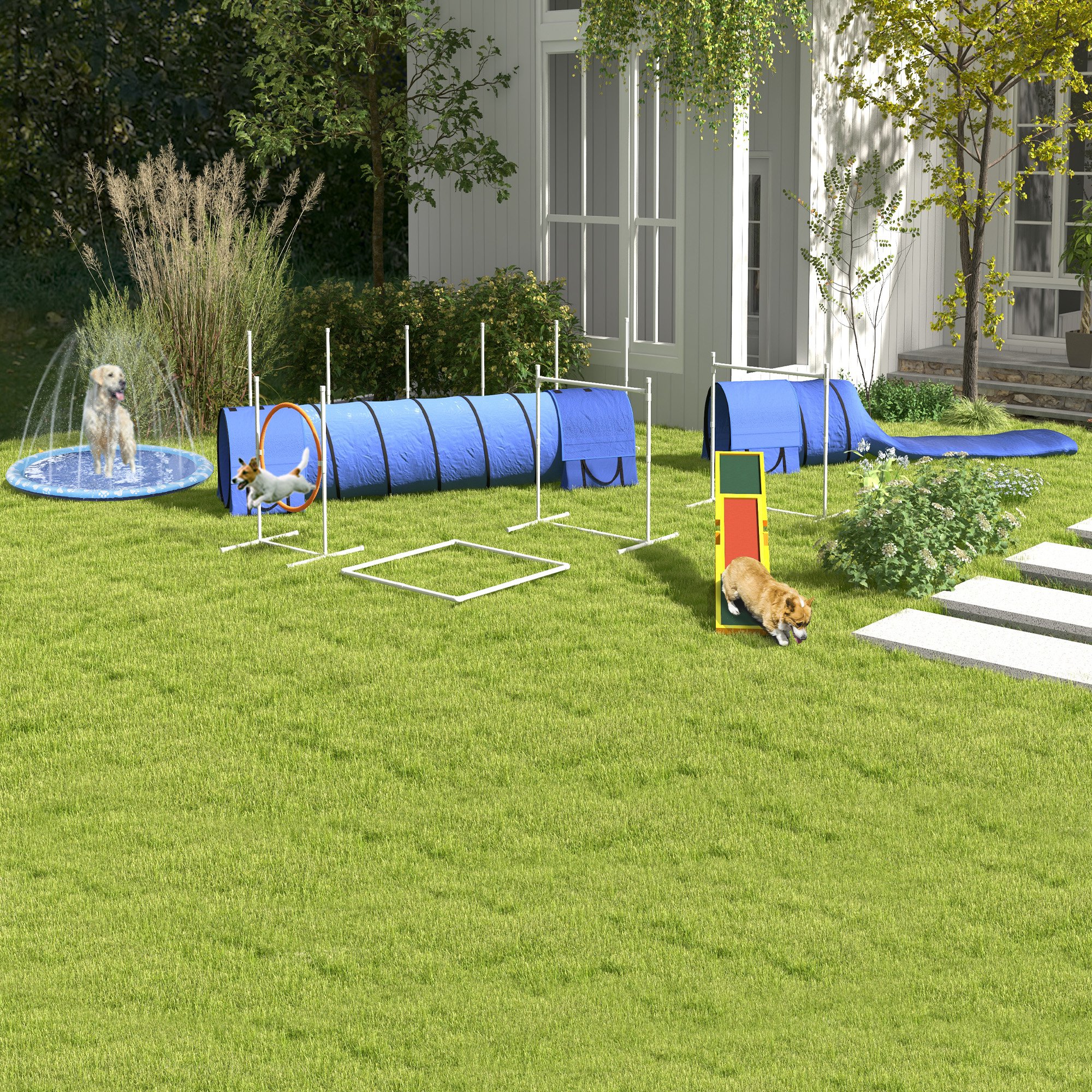 Hundewippe für Agility Training, rutschfest, bis 50 kg belastbar, 180 x 30 x 30 cm