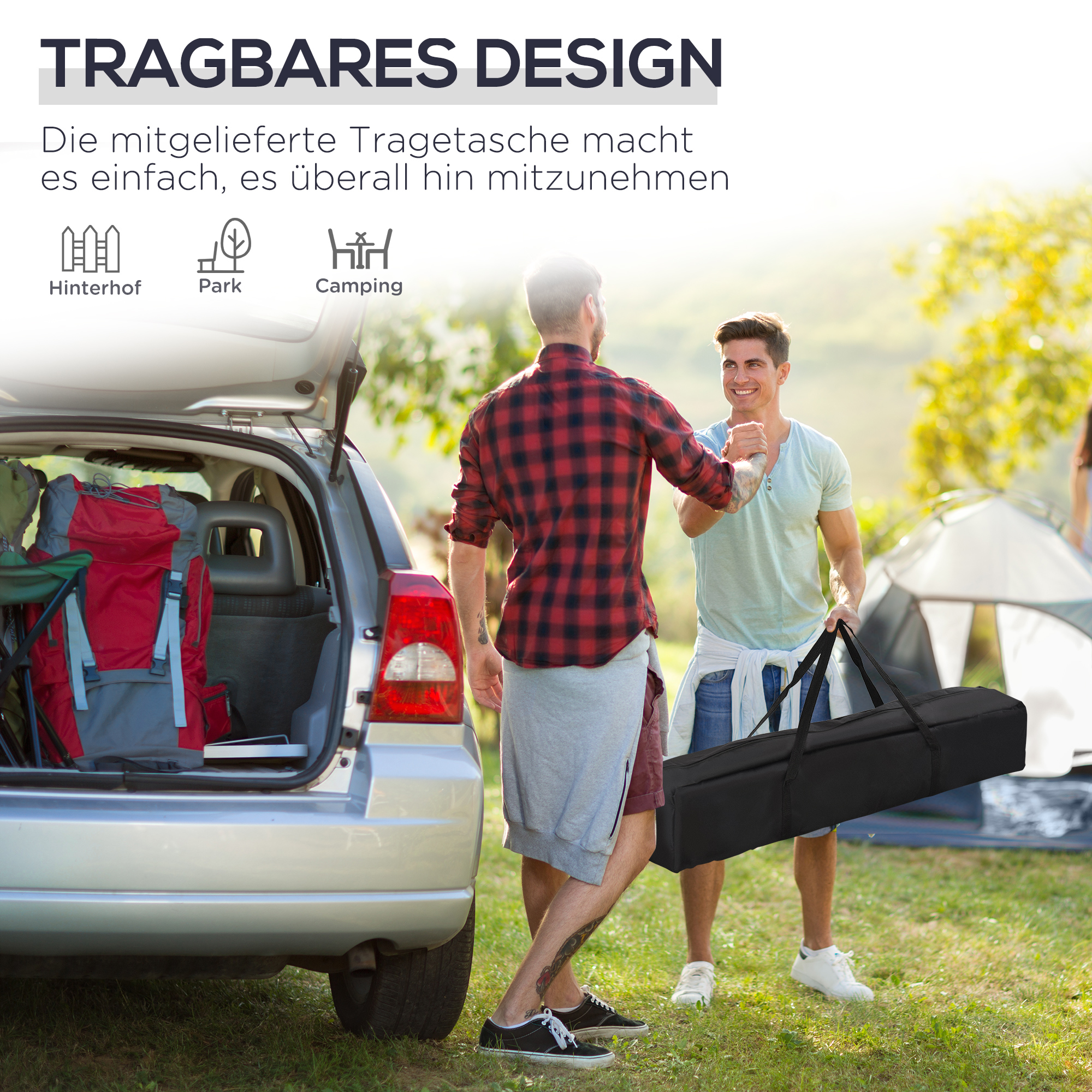 Faltpavillon Pavillon 3 x 3 m Gartenpavillon faltbar Partyzelt höhenverstellbar Gartenzelt mit Transporttasche UV-Schutz Stahl Oxford Blau