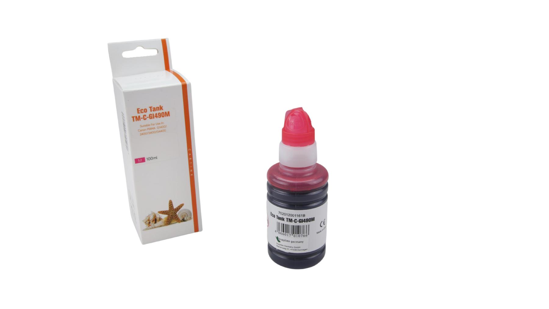 GI490M Eco Tank Nachfüllflasche Magenta für Canon / GI490M / 100ml GI490M Eco Tank Nachfüllflasche Magenta für Canon / GI490M / 100ml