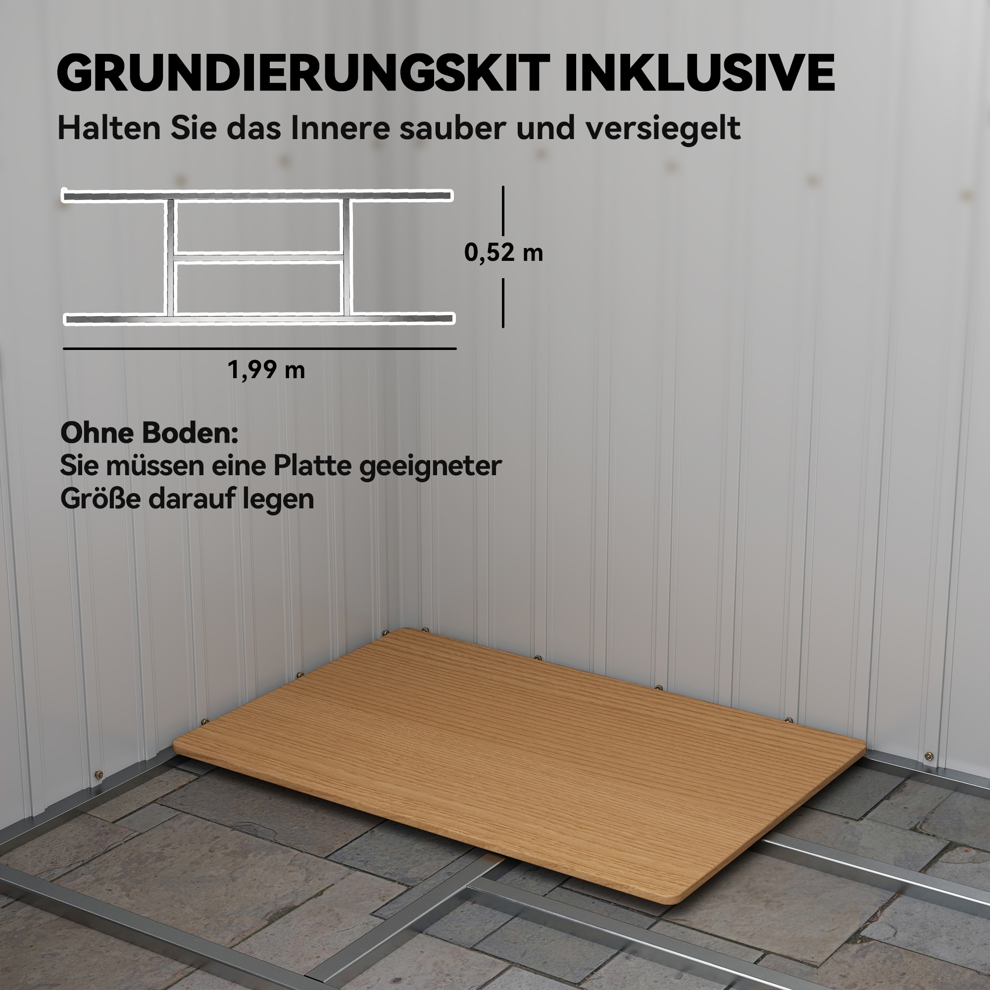 Geräteschuppen, mit Lüftungsfenstern, Schiebetüren, verzinkter Stahl, 213 x 130 x 172 cm, Dunkelgrau