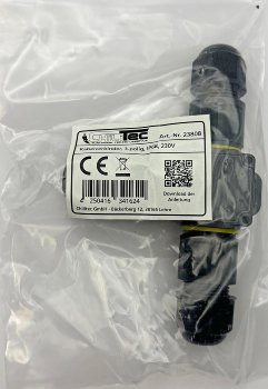 Kabelverbinder T-Form, IP68, 450V/24A / Klemmanschluss, für Kabel Ø 6-11mm