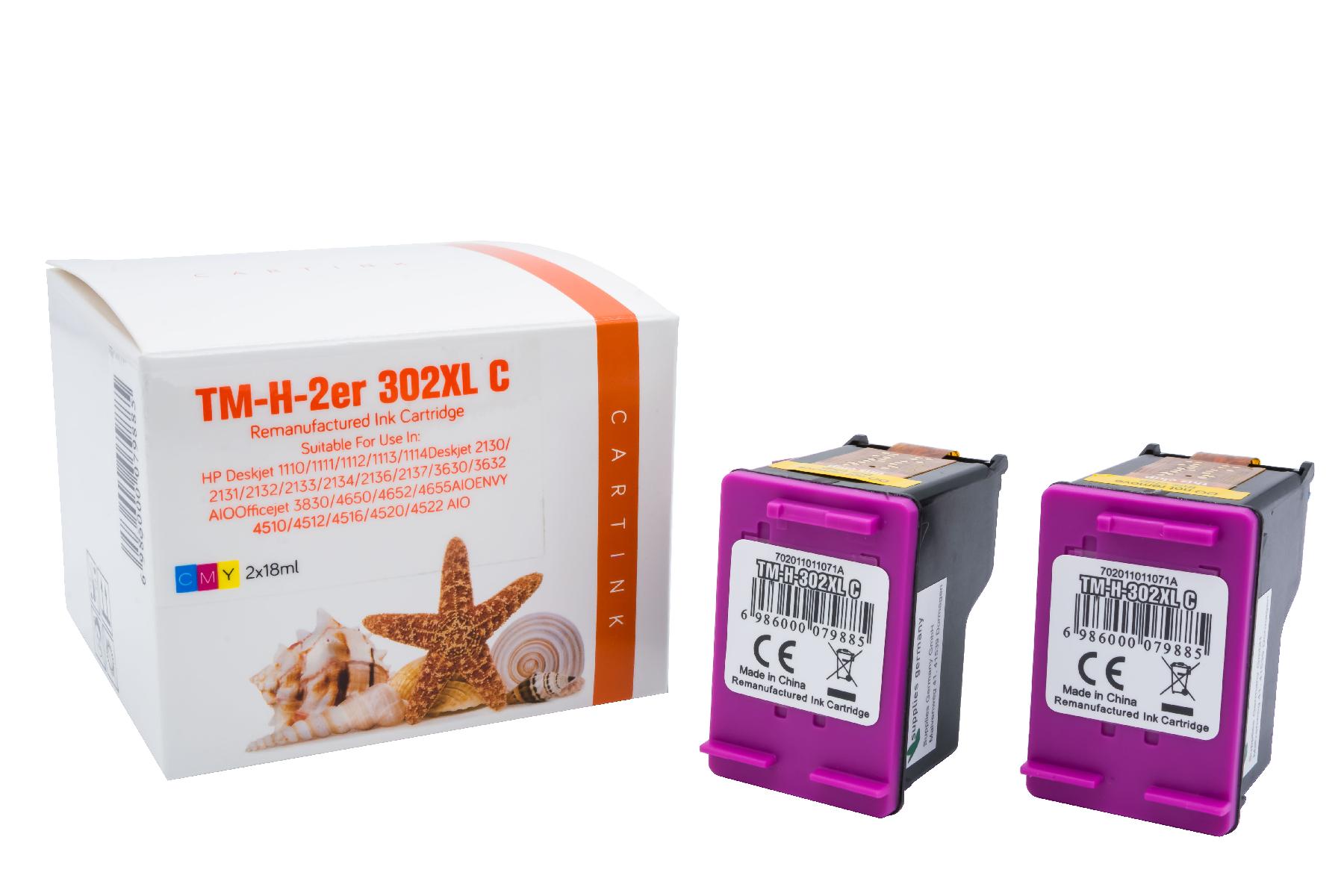 302CXL Doppelpack Refill Tinte Color für HP / F6U67AE / 2x18ml (EU) 302CXL Doppelpack Refill Tinte Color für HP / F6U67AE / 2x18ml (EU)