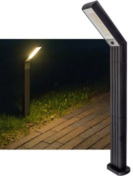 LED Solar Wegeleuchte "SWL-78" IP44 / 63cm, Dämmerungssensor, 3000k warmweiß