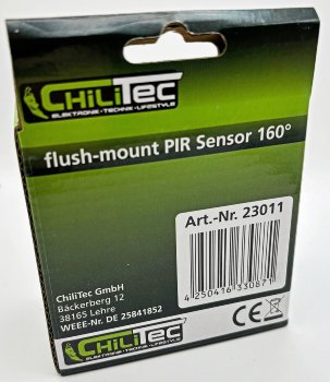 Unterputz PIR-Bewegungsmelder 160° Pro / LED geeignet, 2-Draht Technik, weiß