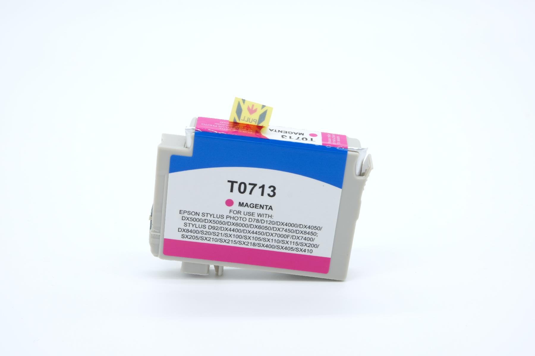 T0713 alternativ Tinte Magenta für Epson / C13T07134010 / 13ml T0713 alternativ Tinte Magenta für Epson / C13T07134010 / 13ml