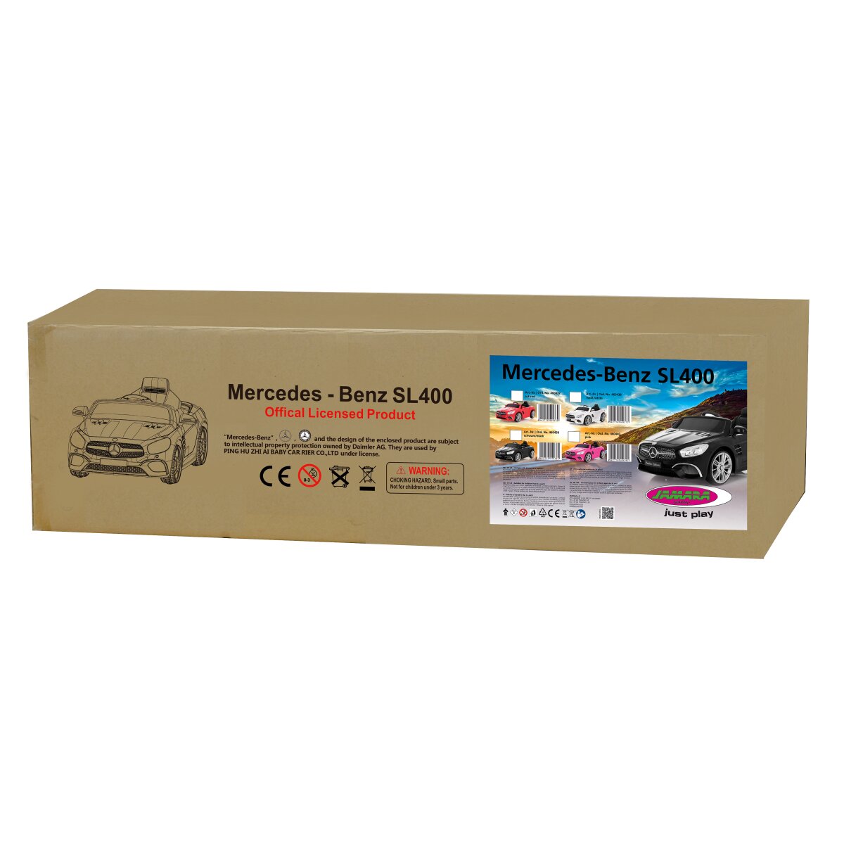 Kinderfahrzeug Mercedes-Benz SL 400 pink